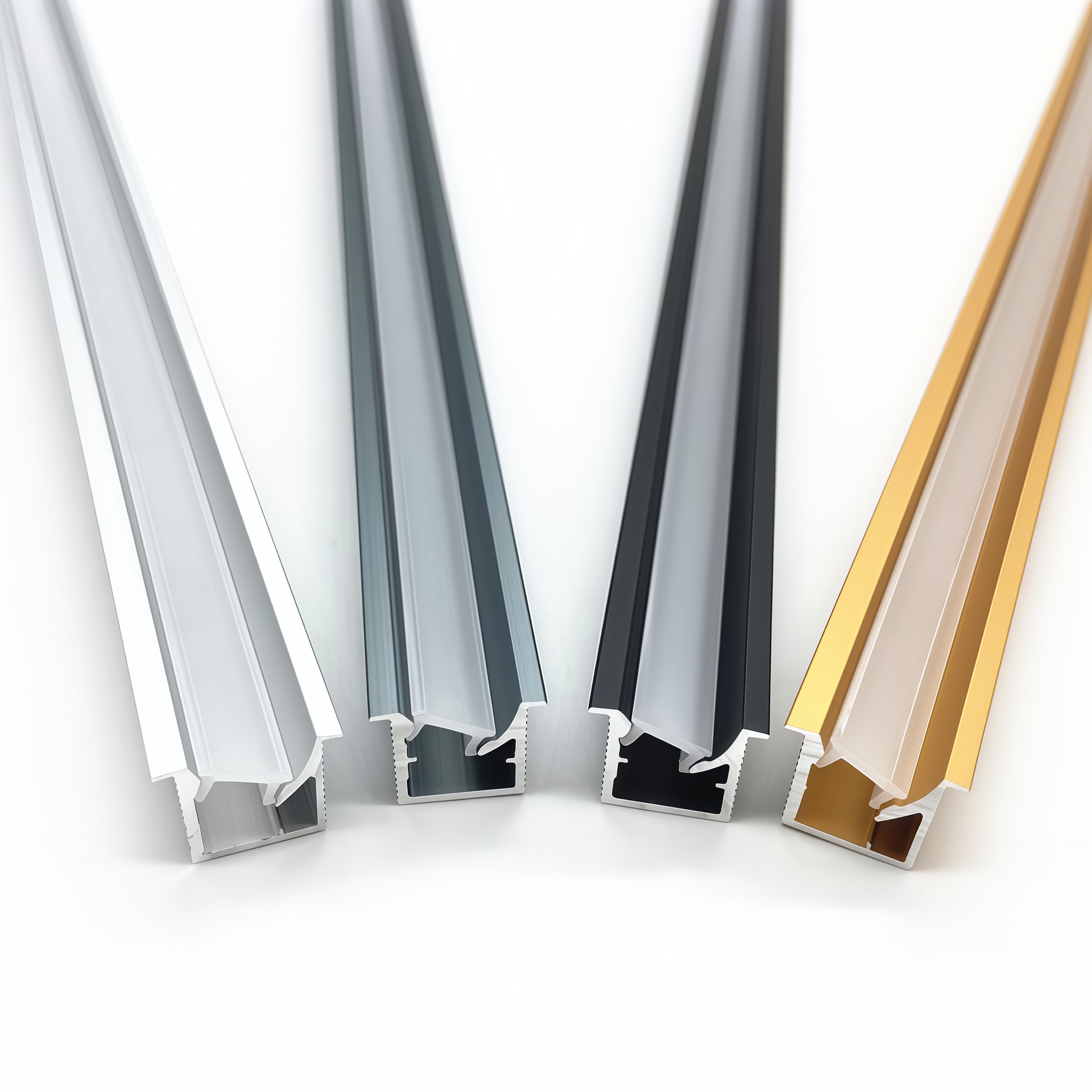 45 Degree Oblique Light-Emitting Line Light U-Shaped Embedded Light Slot Cabinet Light Aluminum Slot Led Sensor Light with Aluminum Alloy Card Slot