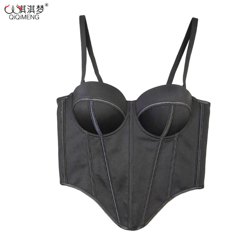 Индивидуальный трендовый корсет, внутренний и внешний, с регулируемыми бретелями, топ с косточками