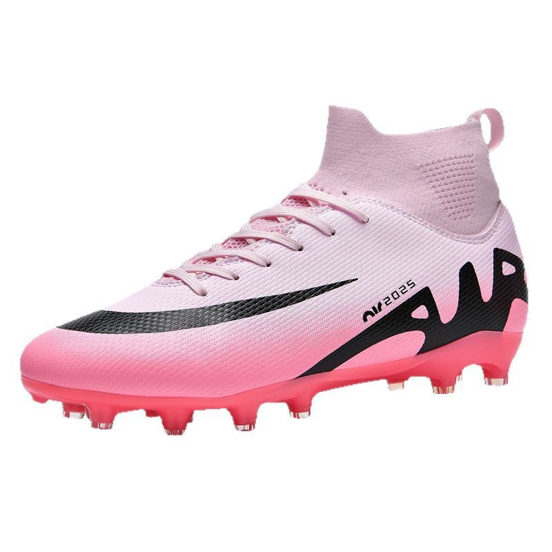 High-Top Soccer Shoes for Men, Cross-Border Artificial Turf, Children's Long Spike Sports Shoes, New Training Spikes for Women, Excellent Price