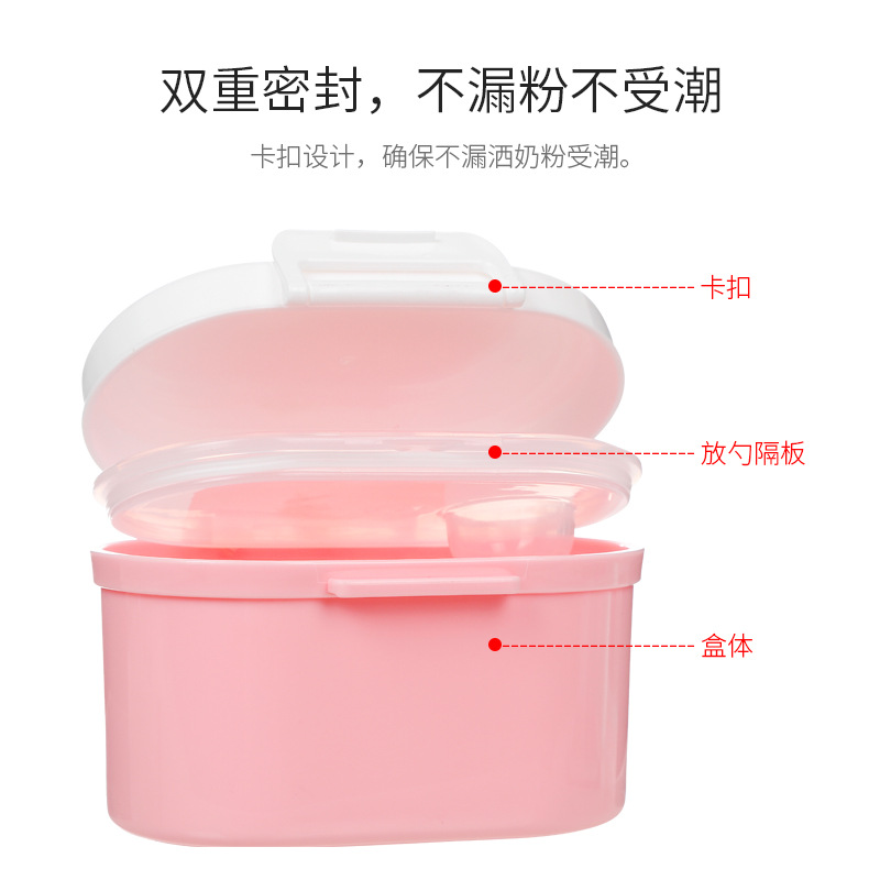 Baby Milk Powder Box Portable Out Large Capacity Storage Box Baby Sub-packaging Box Rice Mini Sealed Milk Powder Pad