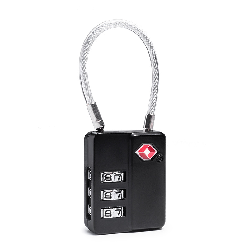 New tsa travel luggage accessories customs padlock luggage password lock multi-purpose three-digit password padlock