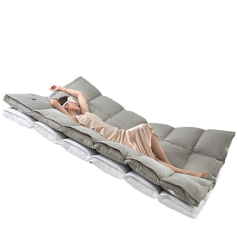 Factory supply down mattress thickened goose down cushion double mattress folding tatami five-star hotel exclusive