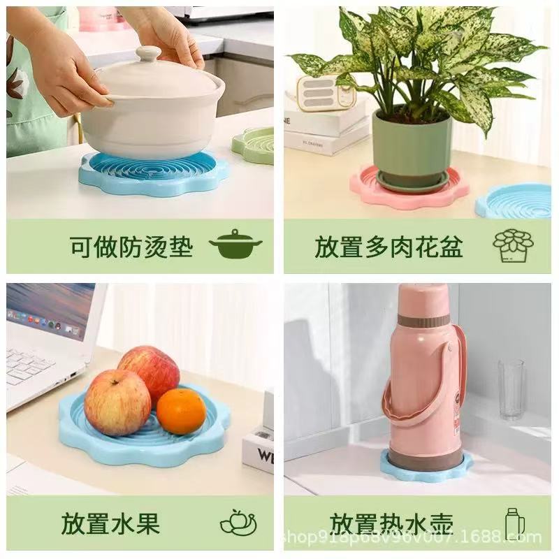 Table Coaster Water Filter Tray Household Kettle Thermos Anti-Scalding and Heat-Proof Plastic Insulation Pad