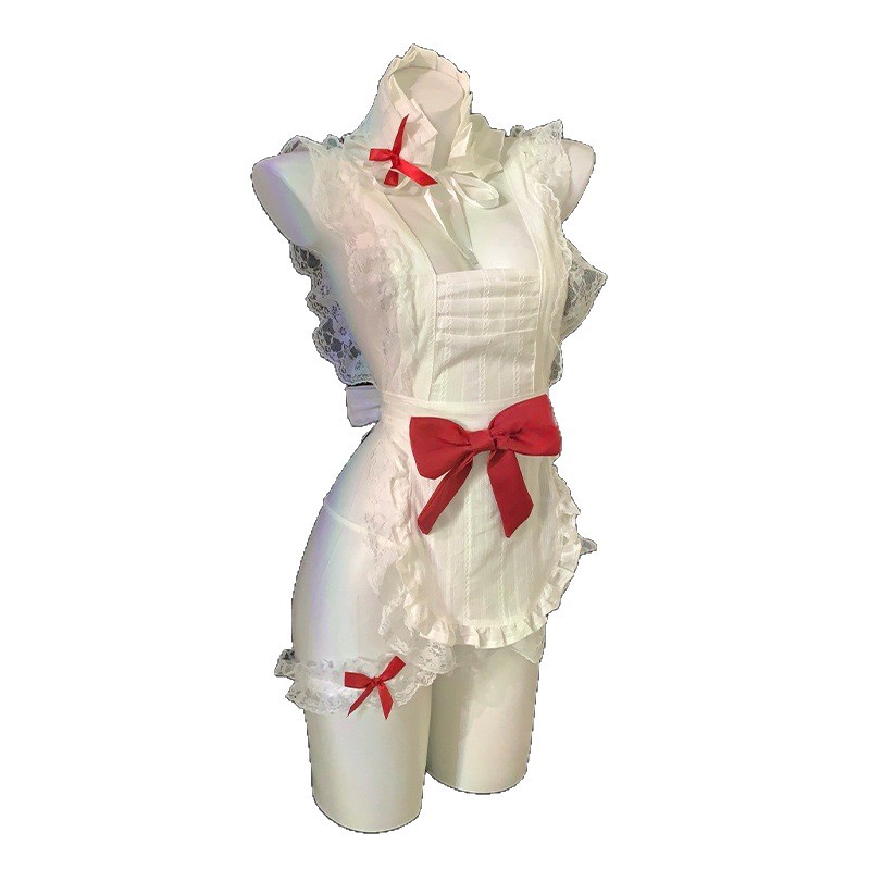 Sexy Lingerie, Cute and Sexy Bow, Cute Maid Apron, Pure Lust Style Butt-Revealing Uniform Suit, One-Piece Drop Shipping