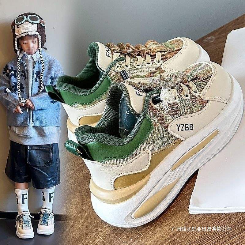 Children's Shoes Boys 2025 New Spring & Fall Student Soft-Soled Sports Shoes Kidsren's Breathable Canvas Shoes Boys Casual Sneakers