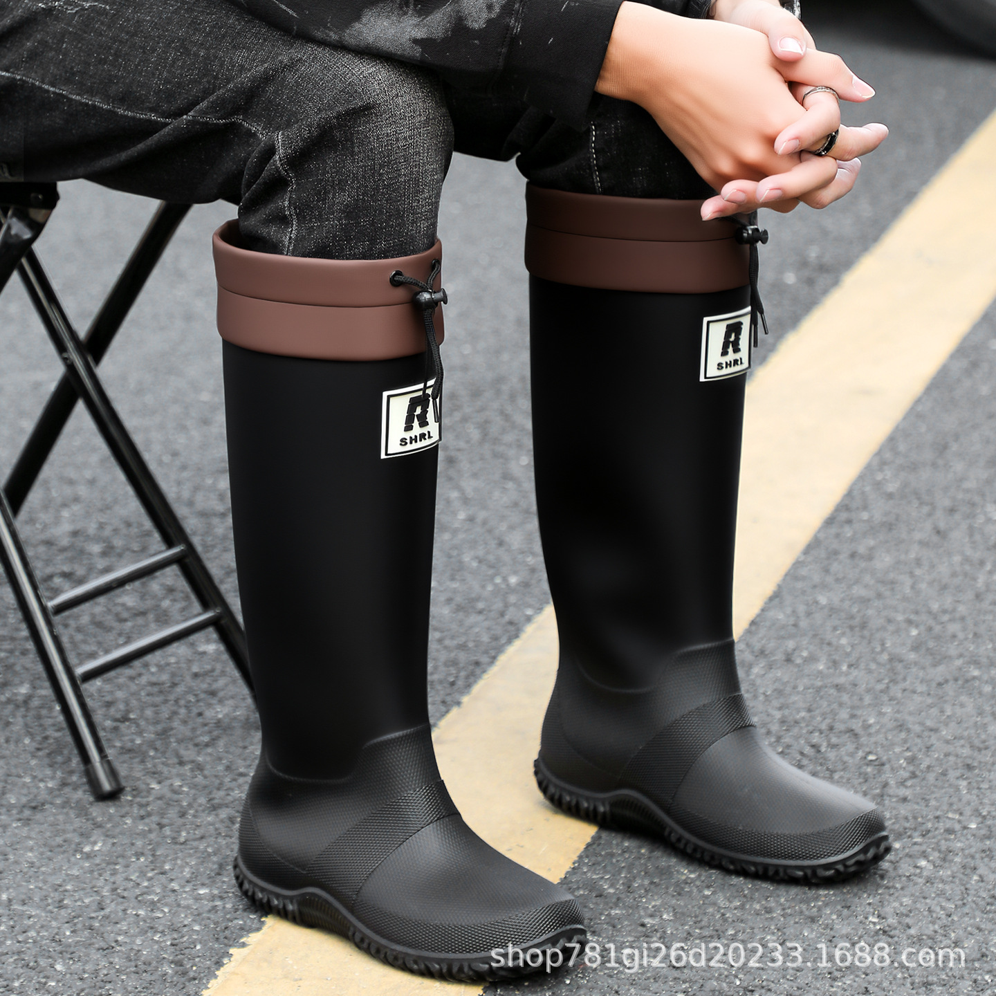 Rainforest Hiking Kengshan Replacement Foldable Outdoor Couple Rain Boots Adult Long Rain Boots High-Top Waterproof Shoe Covers