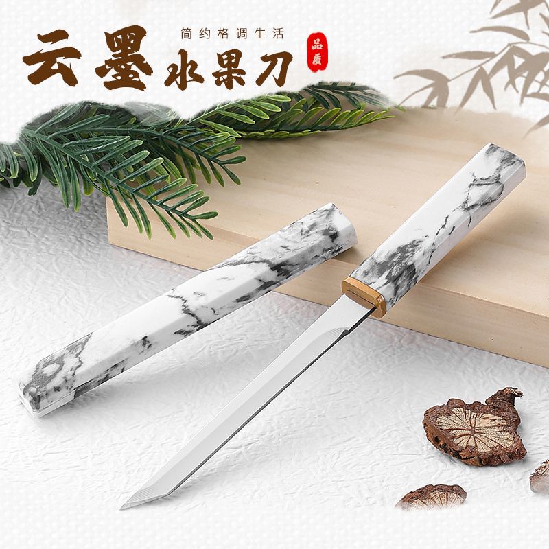 Нож для фруктов с заточкой из кованого камня, удобный и портативный