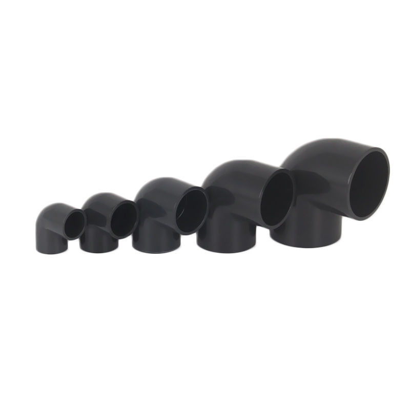 UPVC right angle bend dark gray 90 elbow water supply elbow water supply plastic pipe fittings 20 25 32 40 50
