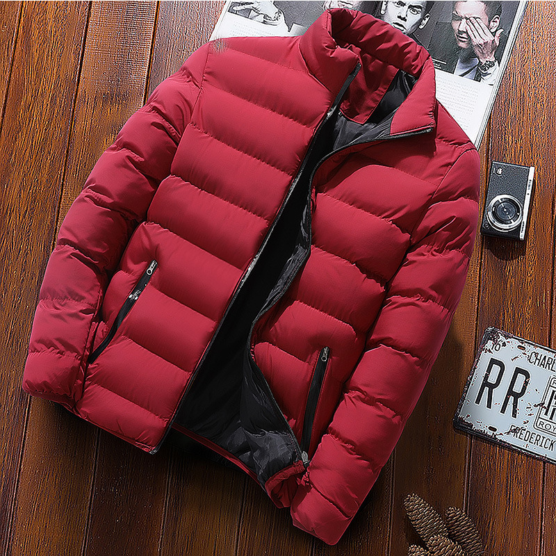 Foreign Trade Winter Thickeneded Cotton Outwear Men's Stand-Up Collar Zipper Cardigan Cotton Outwear Outdoor Large Size Cotton Jacket Casual Outwear Warm Men
