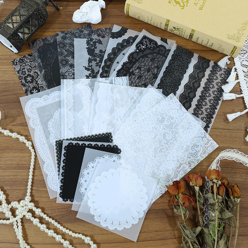 New Style Journal Background Sulfuric Acid Paper Diary Decoration Fresh Style Items Stickers Journal Material Paper Printing