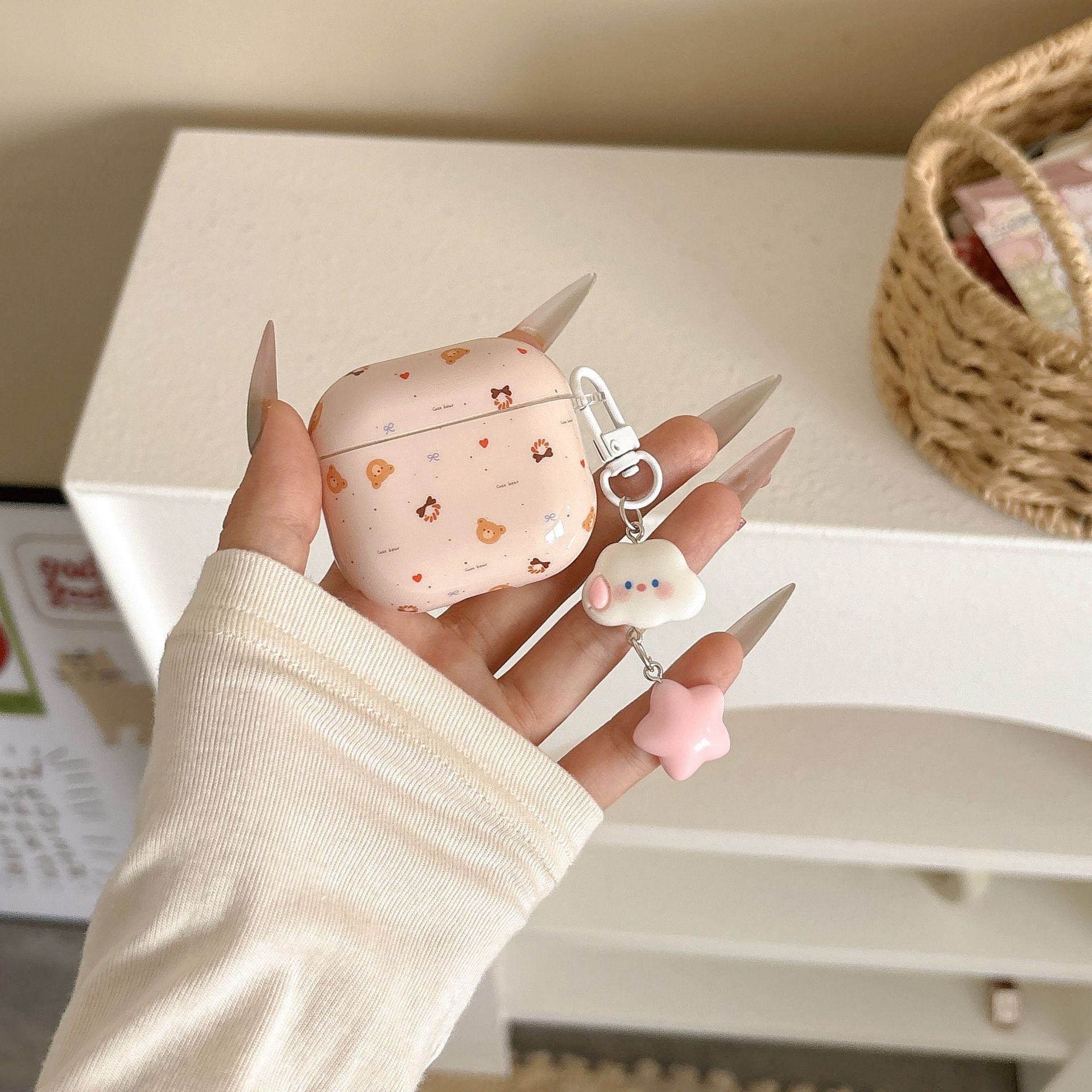 Cute Cat Airpodspro3 Protective Cover Apple 3Rd Generation New 4Th Generation Bluetooth Headset Protective Case Headphone Case