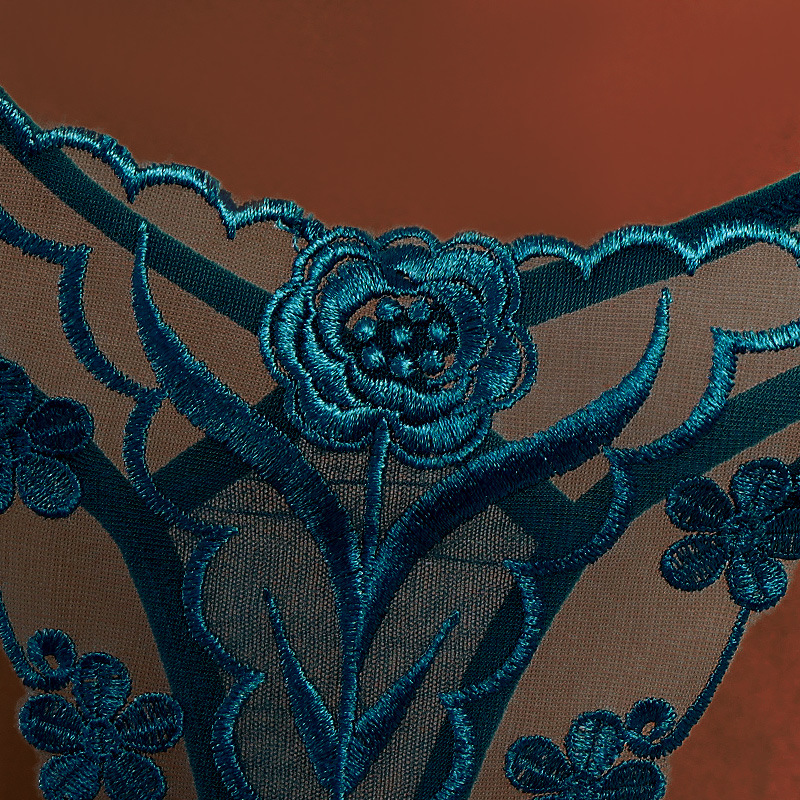 Yan Beiwei a generation of sexy underwear women's charming exquisite embroidery comfortable breathable plus size women's briefs 114