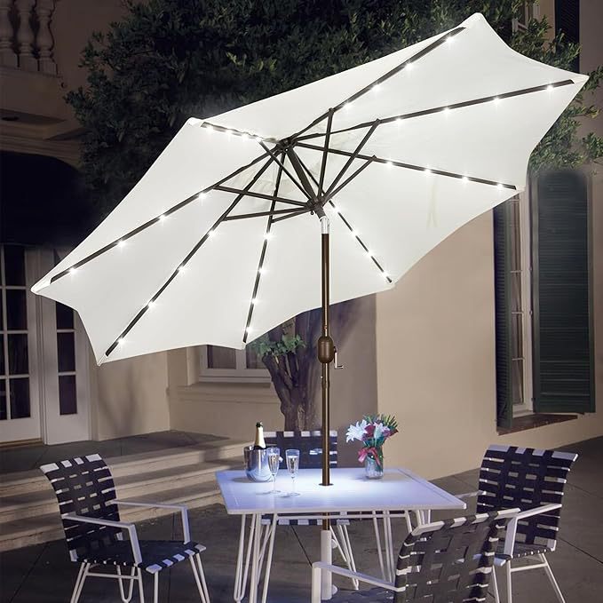 Outdoor Light String with Remote Control Parasol Courtyard Villa Home Stall Leisure Balcony Steering Center Column Umbrella