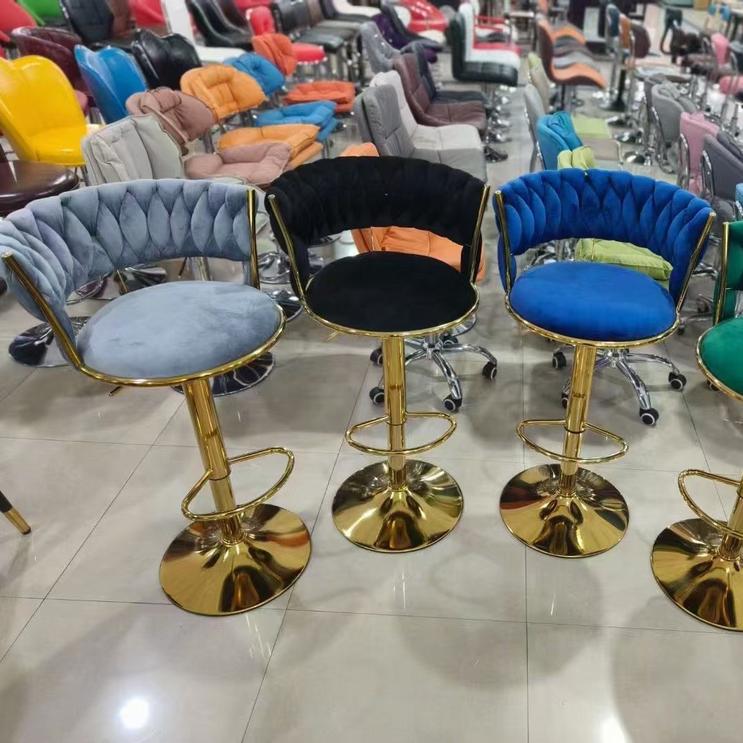 Manufacturer Customized Bar Chair Lift Rotating Bar Chair High Chair Front Desk Island Counter Cashier Bar Chair Roller Skating Stool