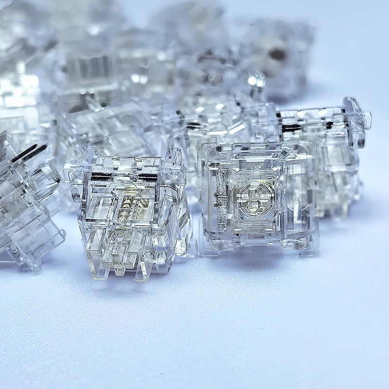 Cool Killer Ice Blade Axis Highly Translucent Five-Pin Mechanical Keyboard Axis Silver-Plated Fully Transparent Linear Light Sound Axis