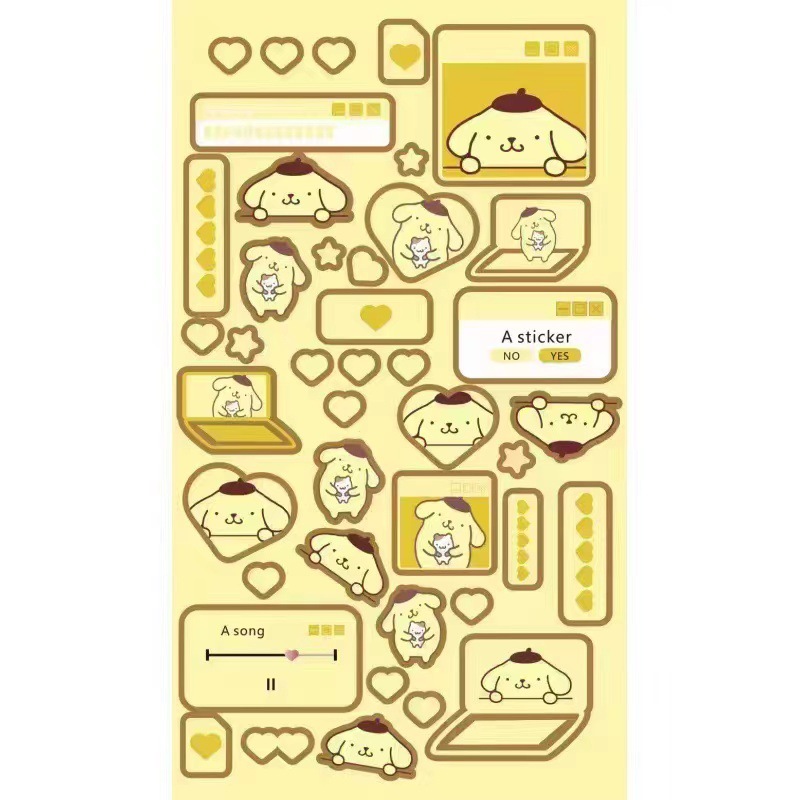 Sanrio Handbook Cinnamon Dog Laser Sticker Cartoon Kurome Kidsren's Handbook Creative Ins Cute Style