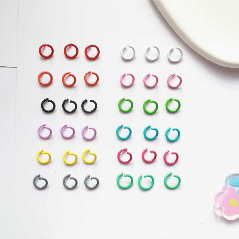1.2*8мм металлическая краска открытое цветное одиночное кольцо соединительное кольцо открытое кольцо C-образное DIY материалы для ювелирных изделий аксессуары