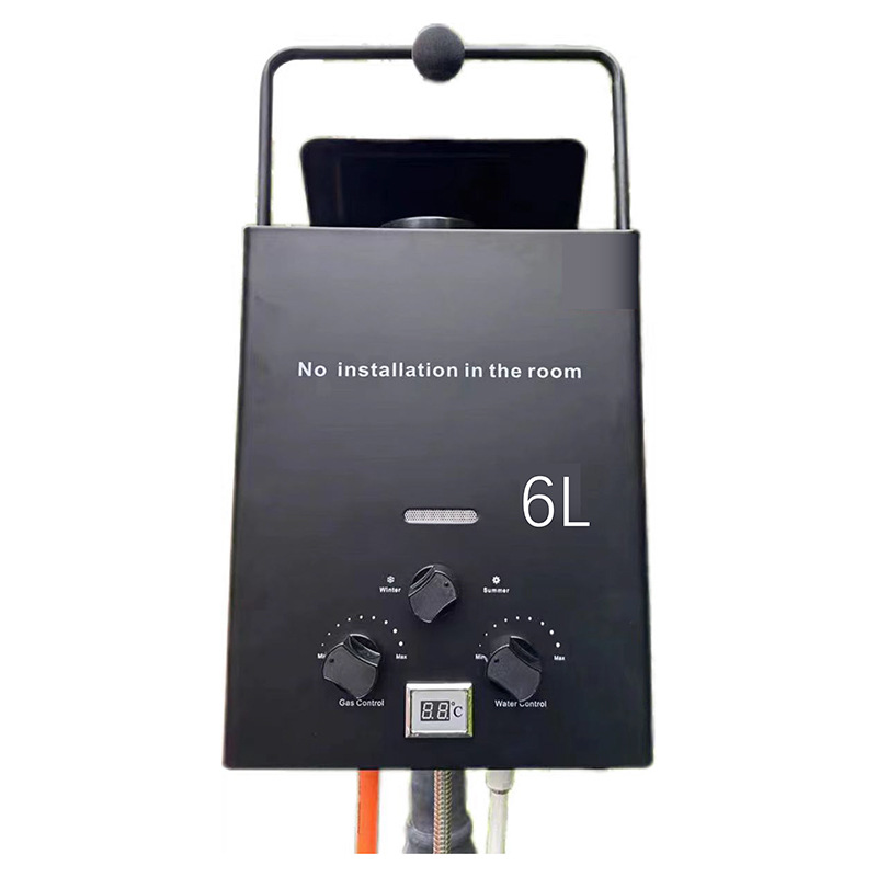 Mobile RV Water Heater 6L Outdoor Camping Portable Water Heater Vertical Natural Gas Water Heater Cross Border