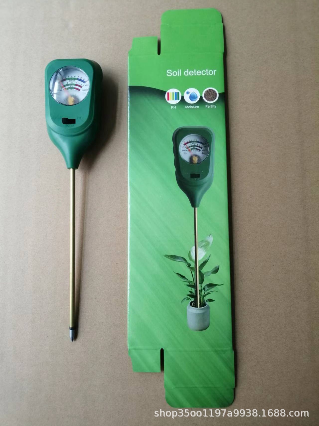 Factory supply precision three-in-one soil detector flowers and plants soil hygrometer soil pH meter soil fertility meter