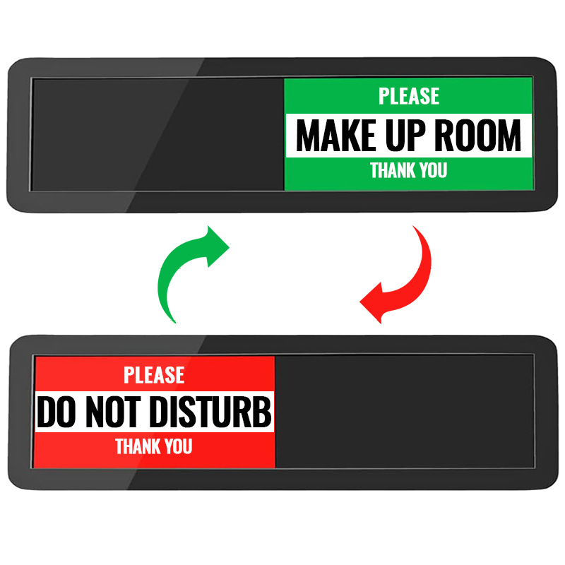 Знак для обслуживания в номере, статус комнаты для встреч, скользящая доска объявлений, знак "Не беспокоить", дверной знак, срочная уборка, добро пожаловать