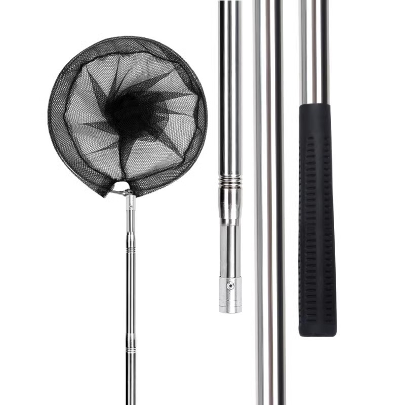 Stainless Steel Net Copying Net Rod Set Net Copying Head Full Set of Fishing Net Pocket Fishing Fishing Net Fishing Net Fishing Net Fishing Gear