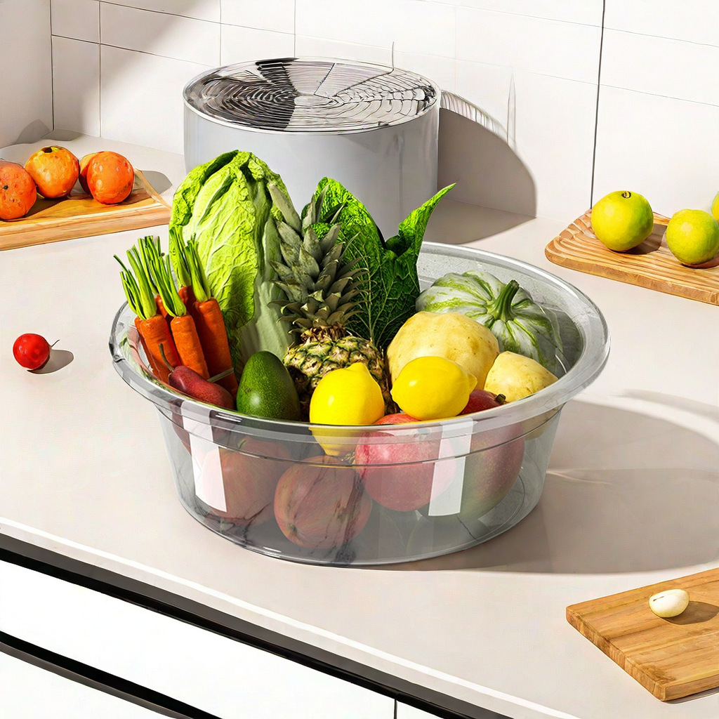 New Large Thickened Transparent Washbasin Plastic Basin Student Dormitory Bathroom Baby Vegetable Foot Washing Domestic Basin