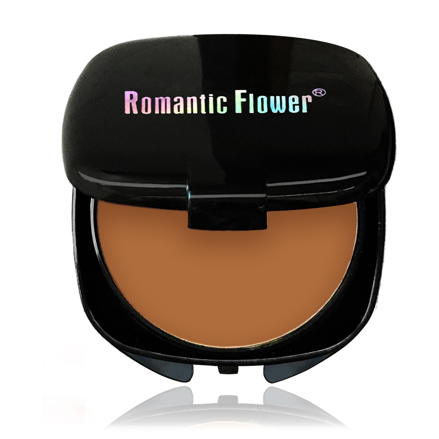 Cross-Border Foreign Trade Export 3-Color Pressed Powder Dark Waterproof Full Coverage Face Contouring Concealer with Puff Mirror Makeup