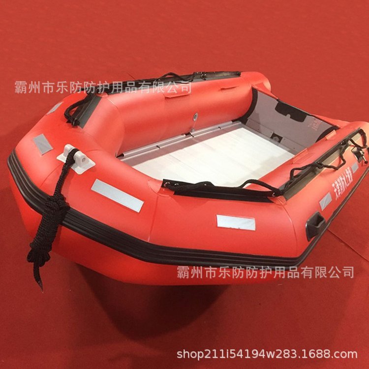 Inflatable Rubber Boat 4.3m Rescue Kayak Aluminum Alloy Bottom Rescue Patrol Boat Water Rescue Hovercraft