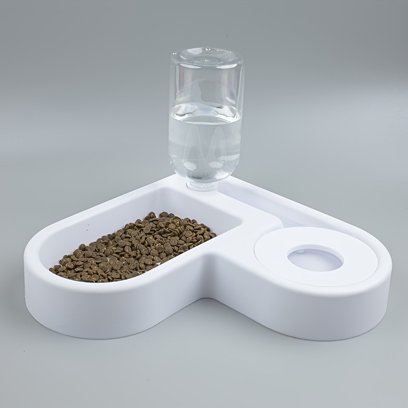 2026 New Cross-Border Dropshipping 1 Automatic Water Feeding and Feeding Heart Pet Bowl