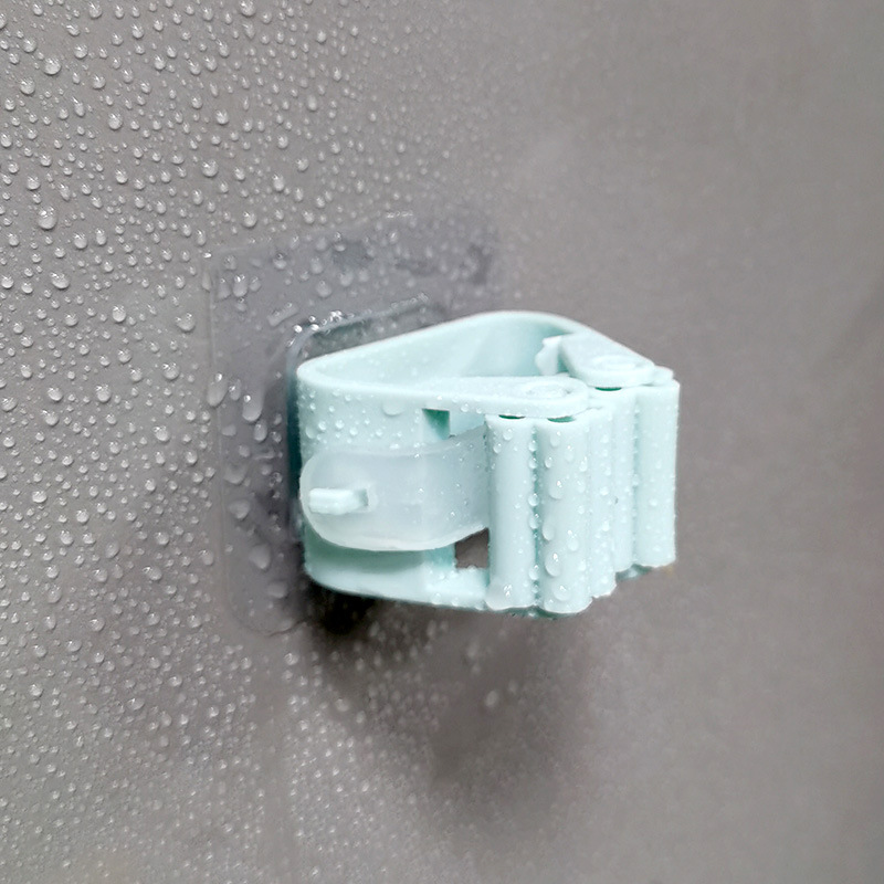 Powerful mop rack non-perforated mop clip buckle bathroom seamless rack nail-free hanger broom clip wholesale