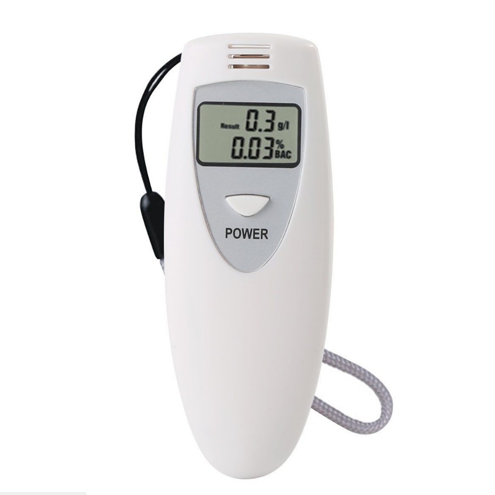Single screen white portable single screen alcohol tester alcohol concentration detector breathing tester