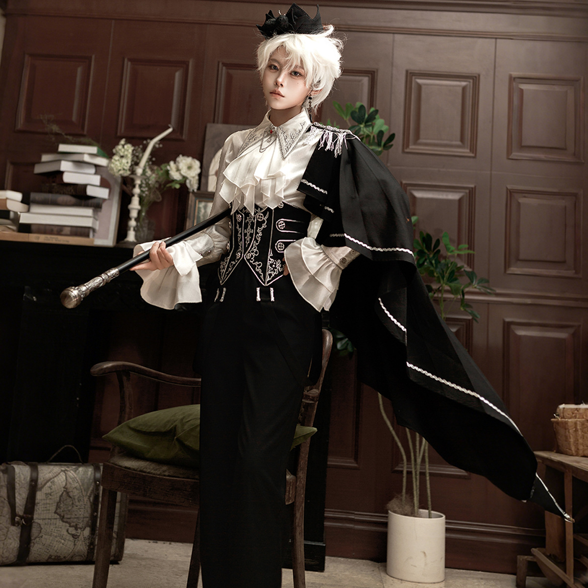 Xiong Doujiang Original Wang Yue Design Lolita Women's Lolita Waist Cincher Top and Pants Daily Outfit 7397