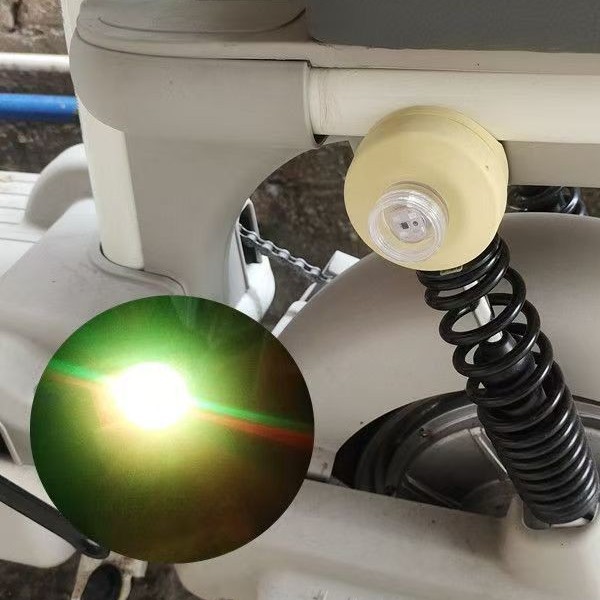 Electric Vehicle Warning Light Vibrates and Lights up to Prevent Rear-End Collision Red and Blue Flashing Light Without Wiring Motorcycle Warning Light Modification