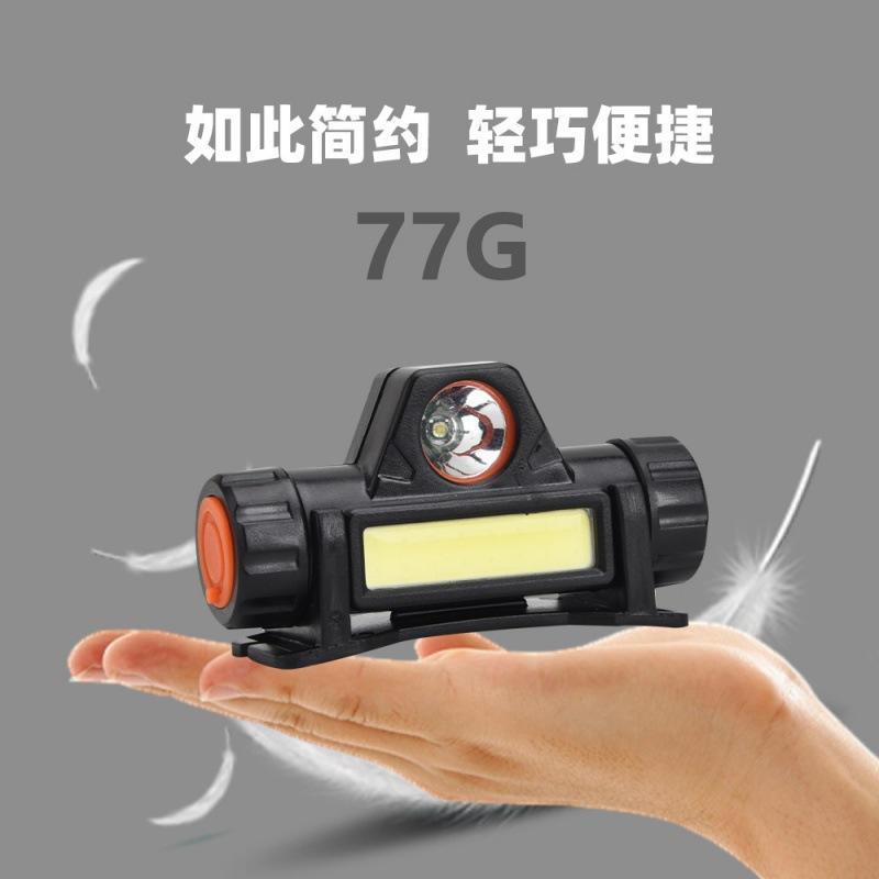 Cross-border magnet headlight head-mounted lighting strong light camping mountaineering USB charging far and near light cob night fishing