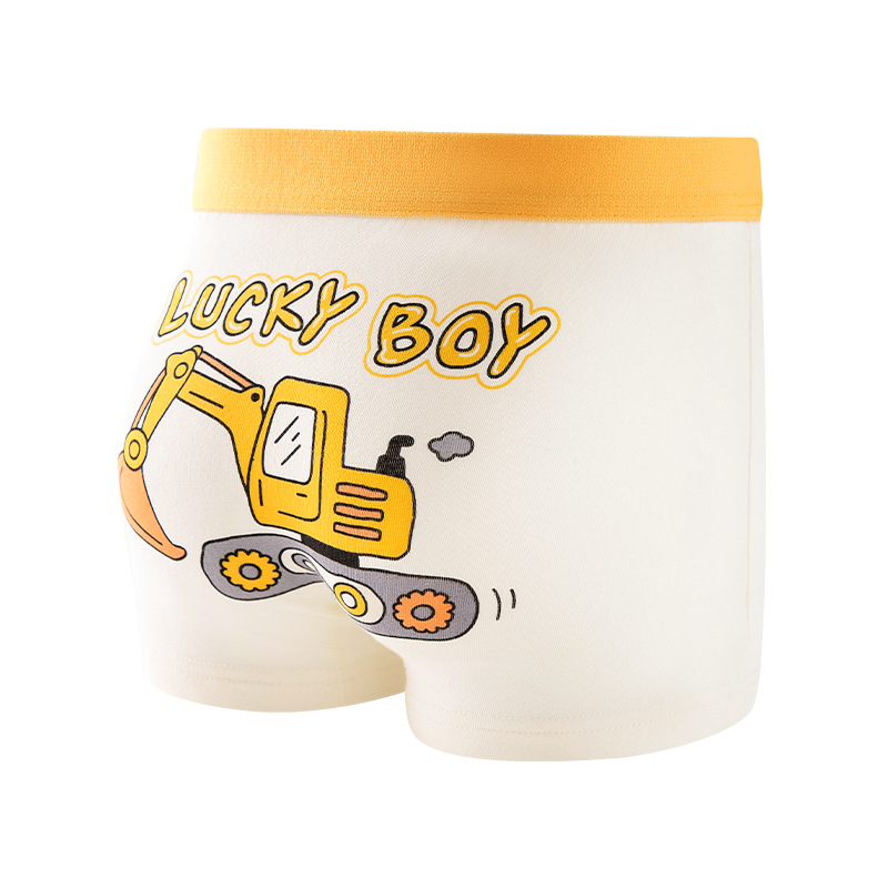 Non-Binding Pp Boys' Comfortable Boxer Briefs, Class a Pure Cotton Wholesale Children's Elementary School Shorts Boxer Briefs