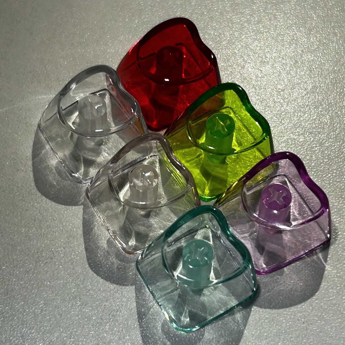 Полностью прозрачная клавиша механической клавиатуры из материала PC 1.6мм крестовой хризантемы сердце DIY персонализированная многоцветная прозрачная полупрозрачная клавиша