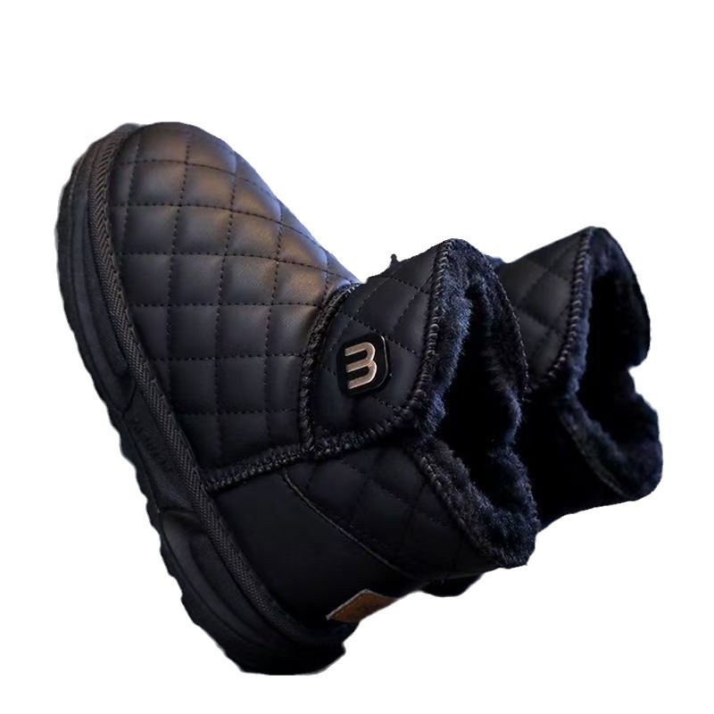Velvet Girls Snow Boots 2025 Winter New Kidsren's Thickeneded Waterproof Large Cotton Short Boots Non-Slip Boys' Cotton Shoes