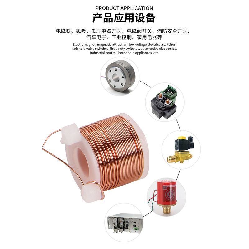 Manufacturer Supplies Solenoid Valve Switch Core Coil Induction Ring Electromagnet Magnetic Low-Voltage Electrical Appliance Inductor Coil