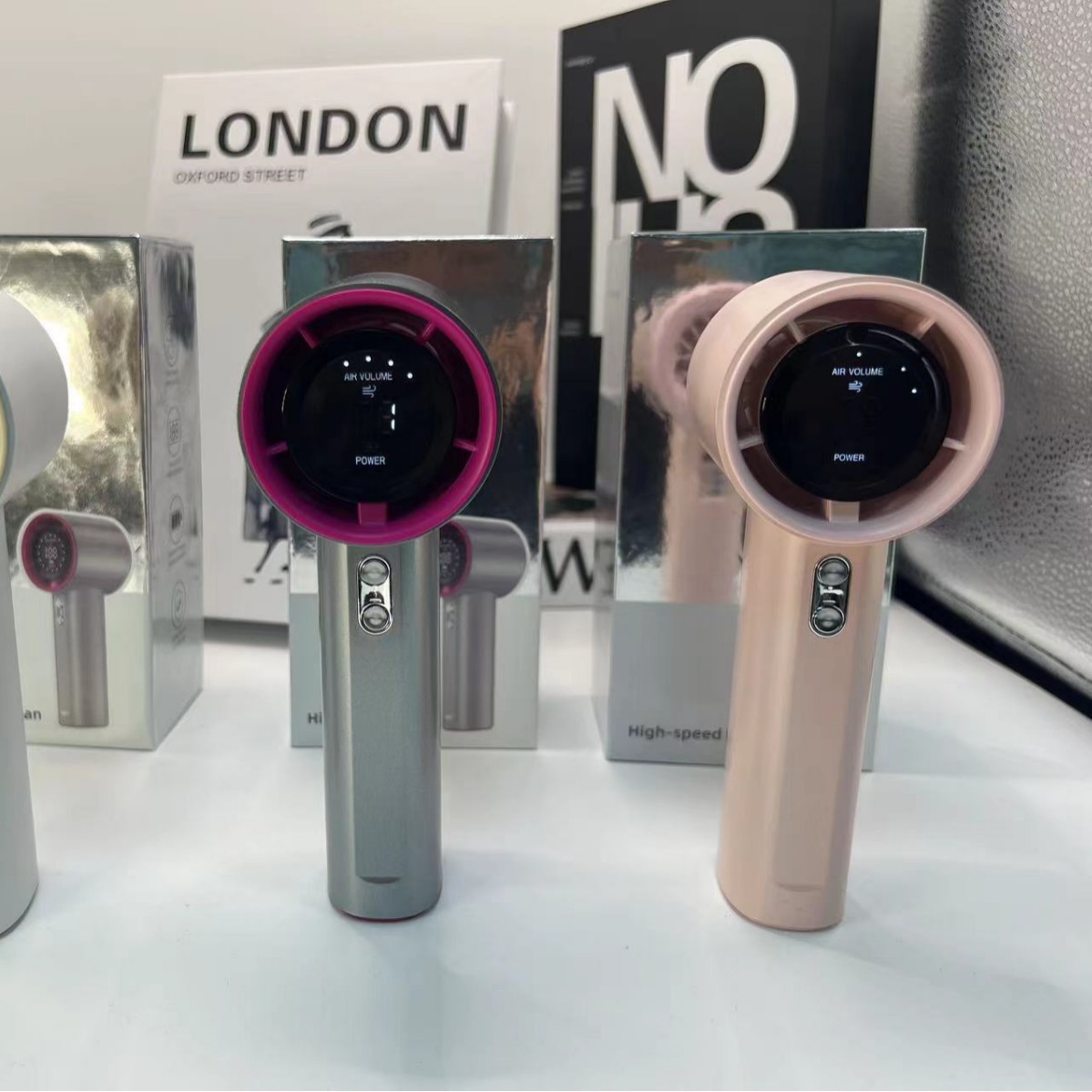 Cross-Border New Handheld Small Fan USB Rechargeable Fan Small Outdoor High Wind High Speed Handheld Turbine Fan