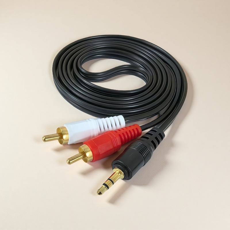 1-to-2 Computer Speaker Cable 3.5mm to Dual Rca 3.5mm 1-to-2 Audio Cable Speaker Cable 1.5- 20m