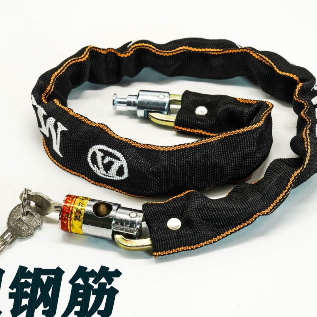 Cloth chain lock chain lock chain lock household three-wheel iron chain lock bicycle lock mountain bike multi-purpose lock
