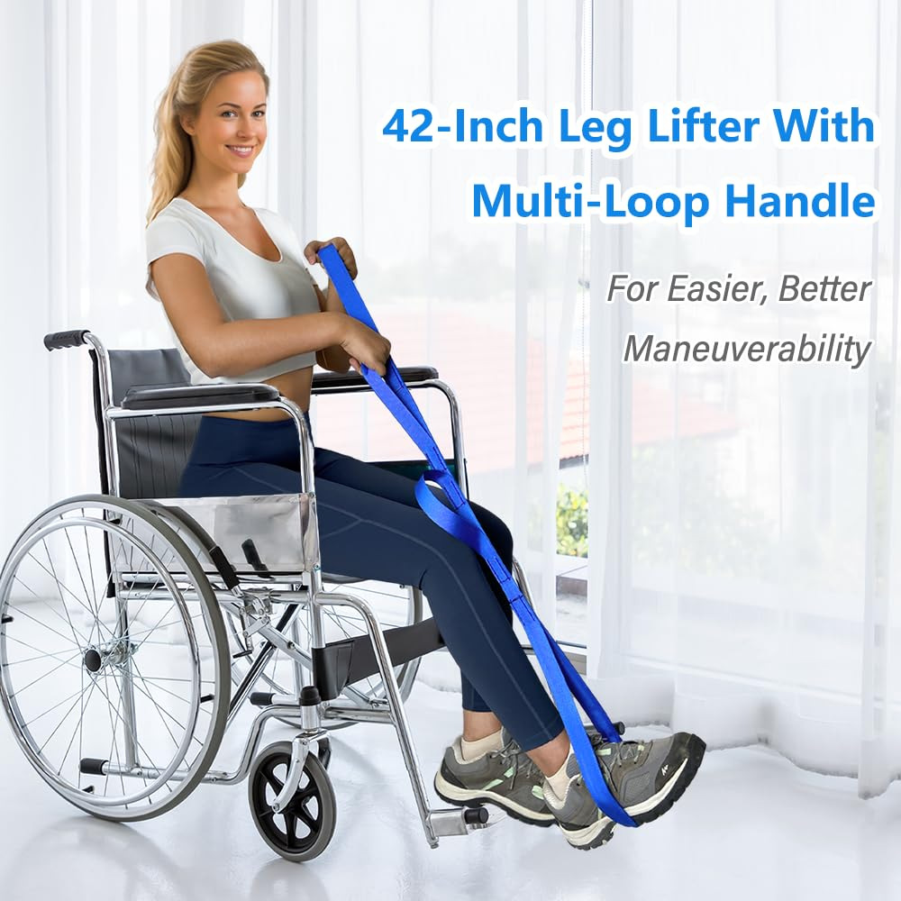Leg Lift Device, Leg Lift Belt for Hemiplegia, Hip Joint and Knee Training, Leg Lift Walker with Auxiliary Belt for Rehabilitation Training