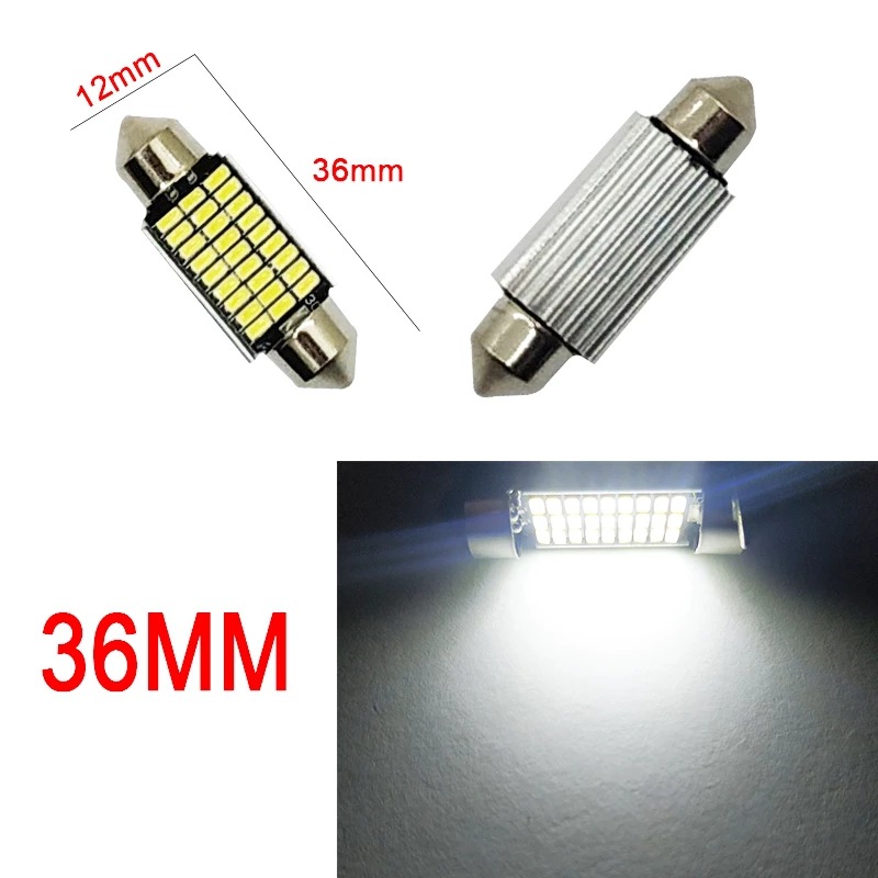 Car Led Indoor Light Double Tip 3014 18 Lights 27 Lights 33 Lights High Brightness Decoding Stepless Roof Light Reading Light