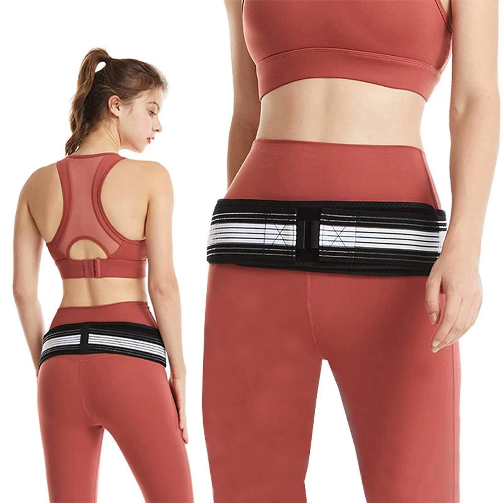 Postpartum Belt Women's Abdominal Belt Artifact Breathable Pelvic Forward Correction Belt Pregnant Women's Abdominal Belt Hip Lifting and Hip Tighting