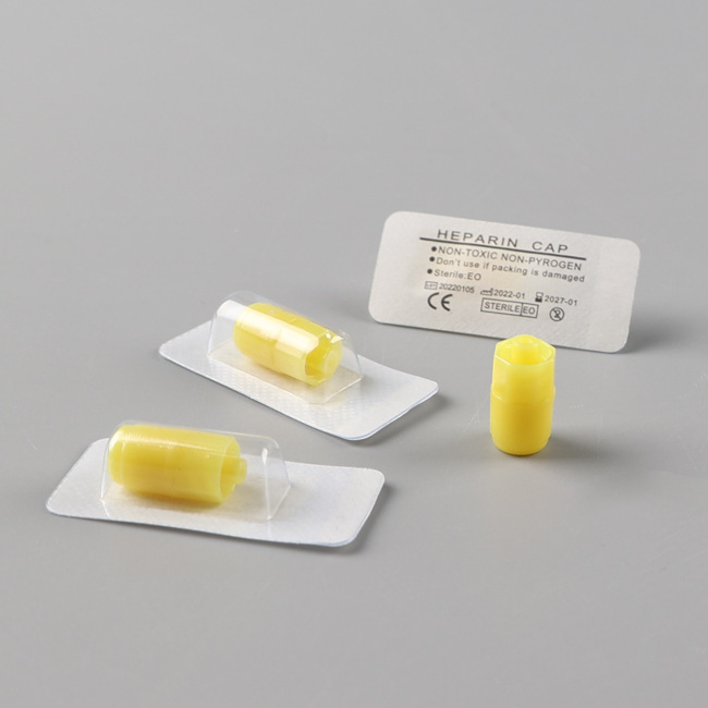 Foreign Trade Specializes in Disposable Liver Cap, Medical Plastic Transparent Yellow Joint, Sterile Connection, Vein Retention Needle