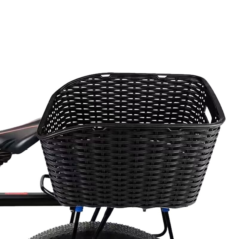 Mountain bike rear frame pet basket student schoolbag rear car basket rear carrying plastic car basket riding accessories