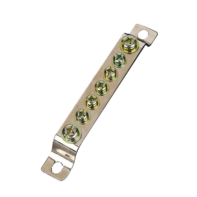 Double-Row Grounding Copper Bar Terminal Block 10/5 Hole Ground Wire Grounding Bar Zero Bar Pure Copper Ground Wire Zero Bar Wholesale