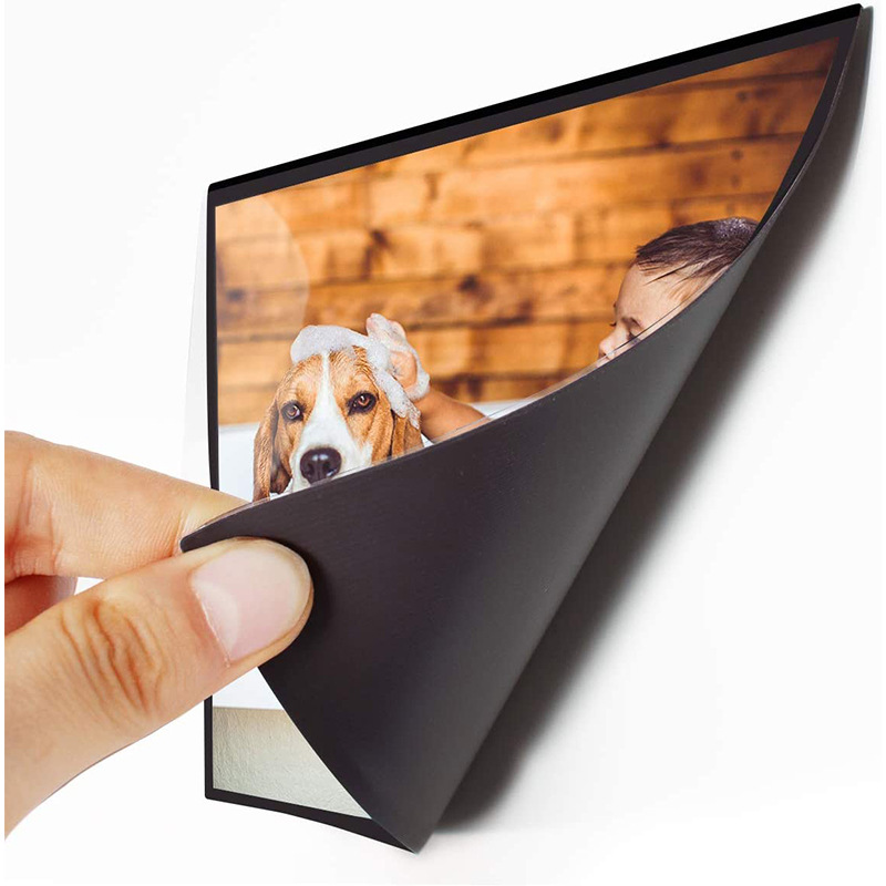 Magnetic PVC soft photo frame white black creative home photo wall refrigerator sticker photo frame nail-free glue-free customizable
