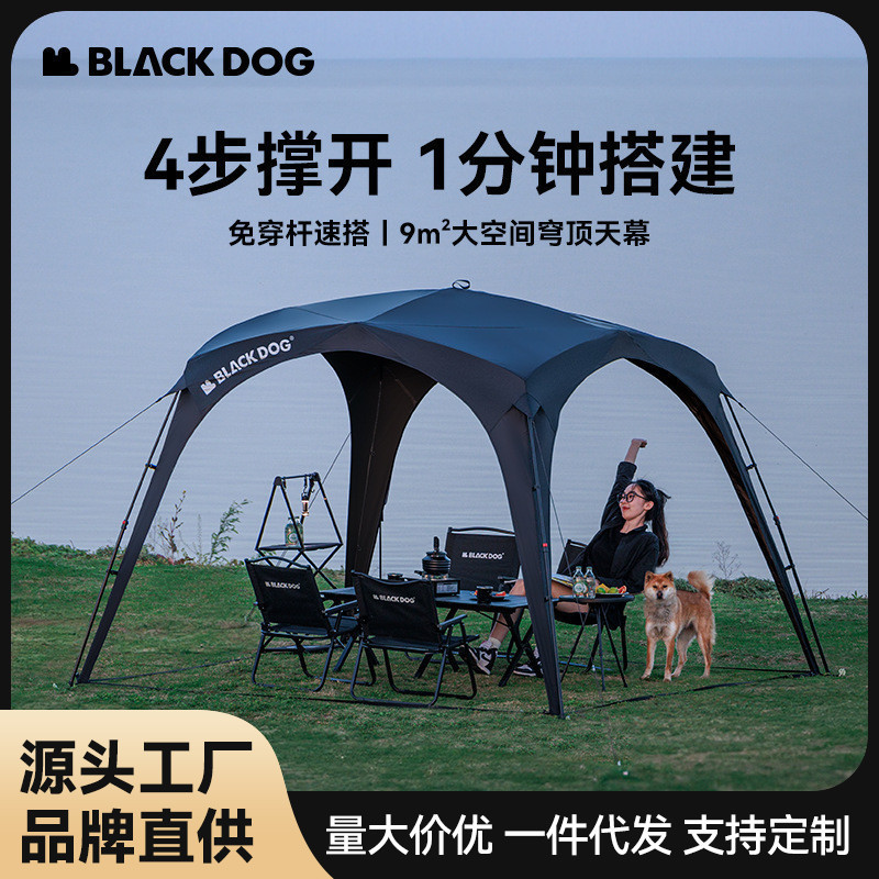 Тент для автомобиля Blackdog Black Dog с быстрой установкой, стиль кемпинга, без сборки, виниловый, солнцезащитный, боковой