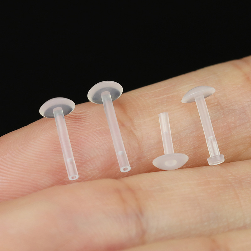 K-Style of the New Invisible Transparent Lip Nails, Stylish, Novel and Non-Allergenic Tongue Nails, Trendy and Fashionable Student Piercing Jewelry